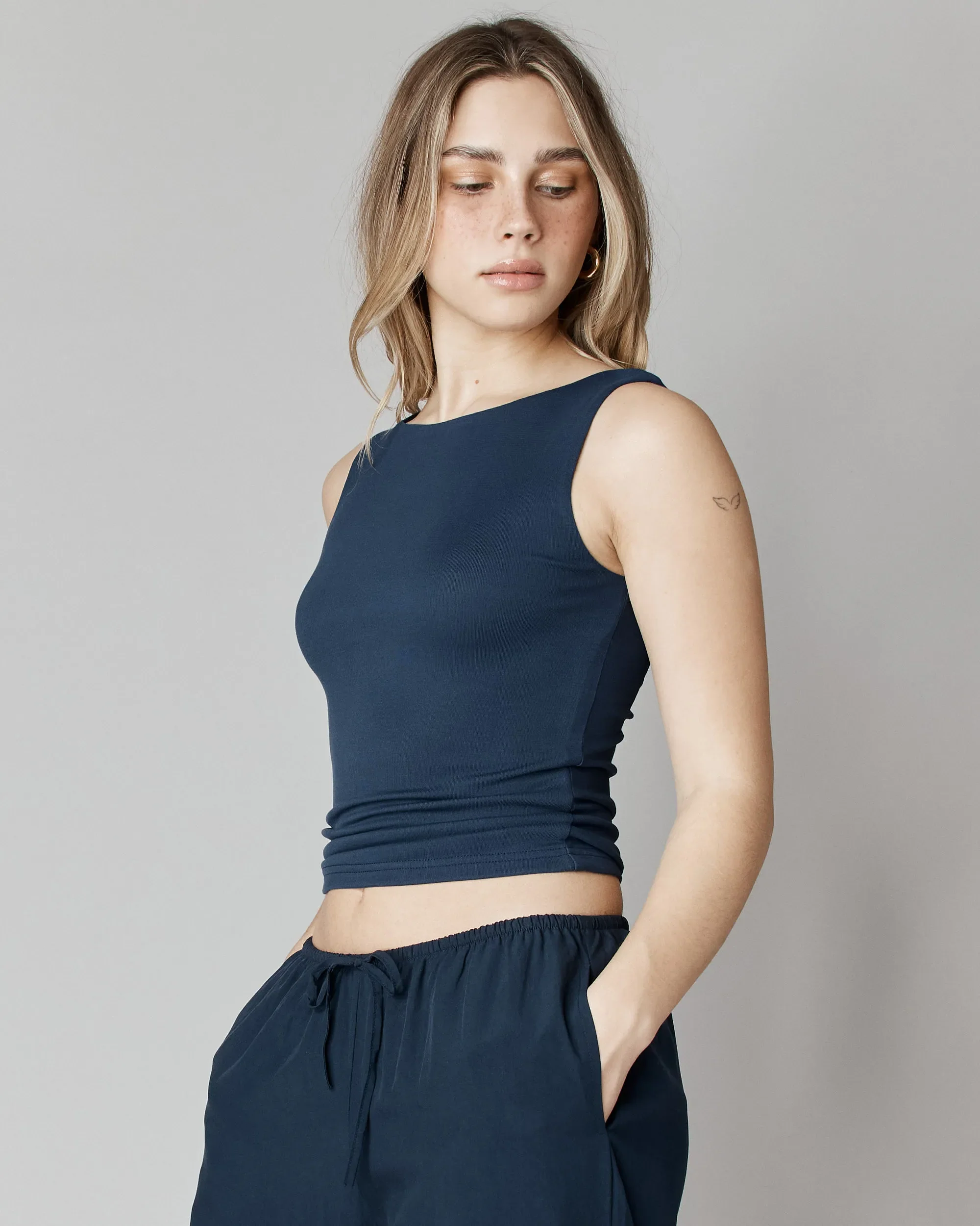 Camisole à dos ouvert - Marinière - Image 8
