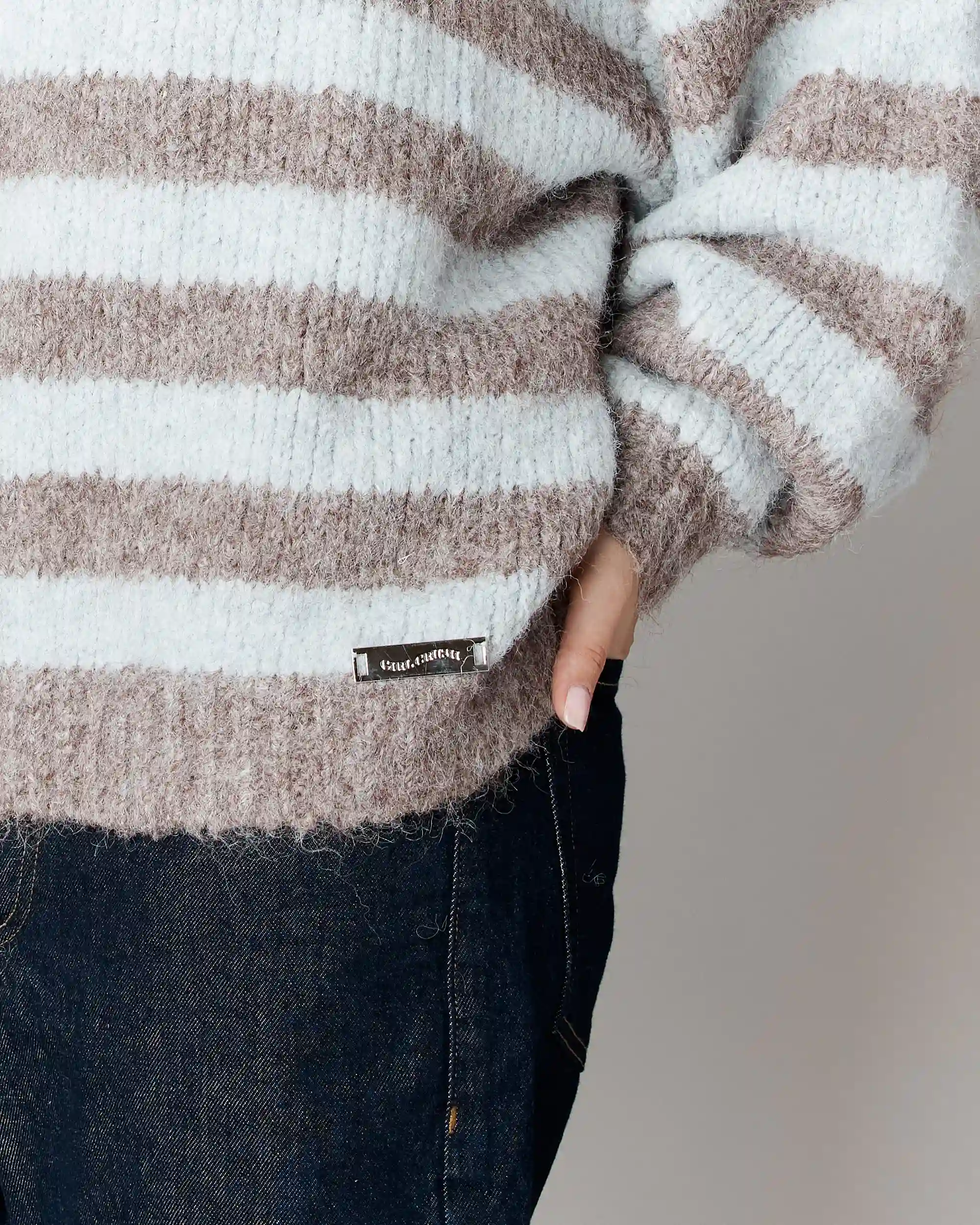 Pull à coupe ample Boréal rayé - Image 5