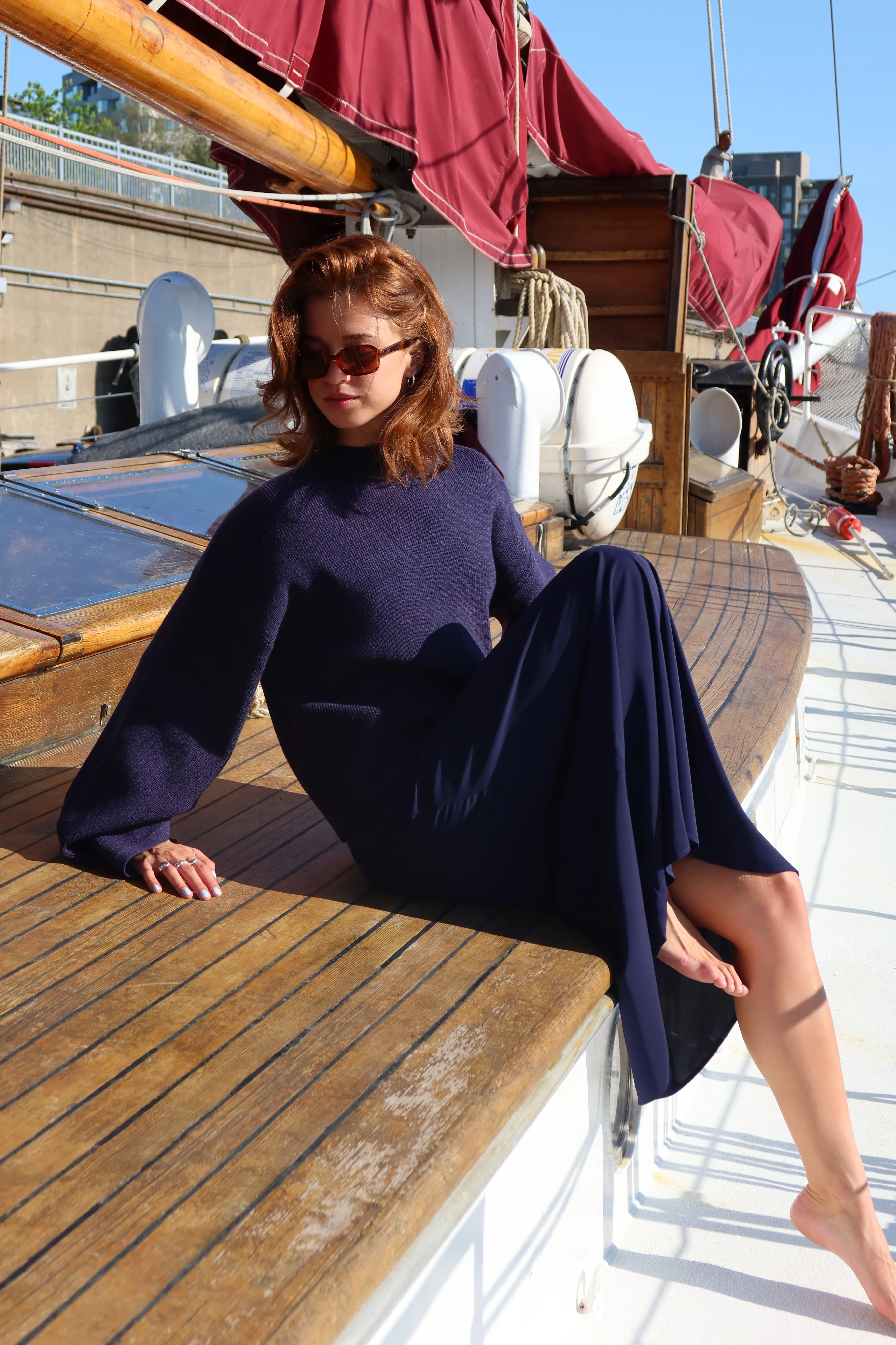 The Demure Skirt - Bleu Marin - Image 5